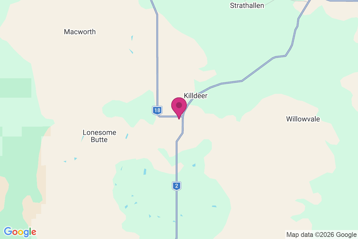 Killdeer map