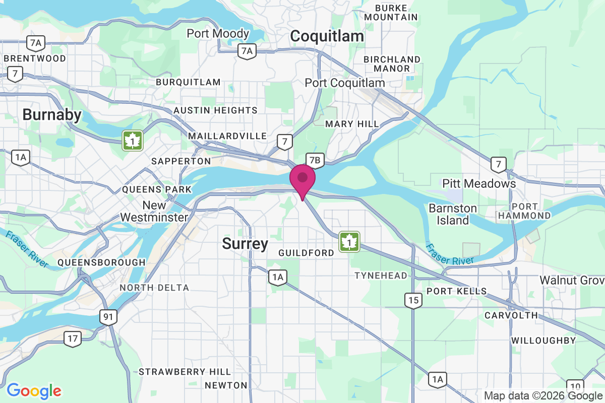 Port Mann map