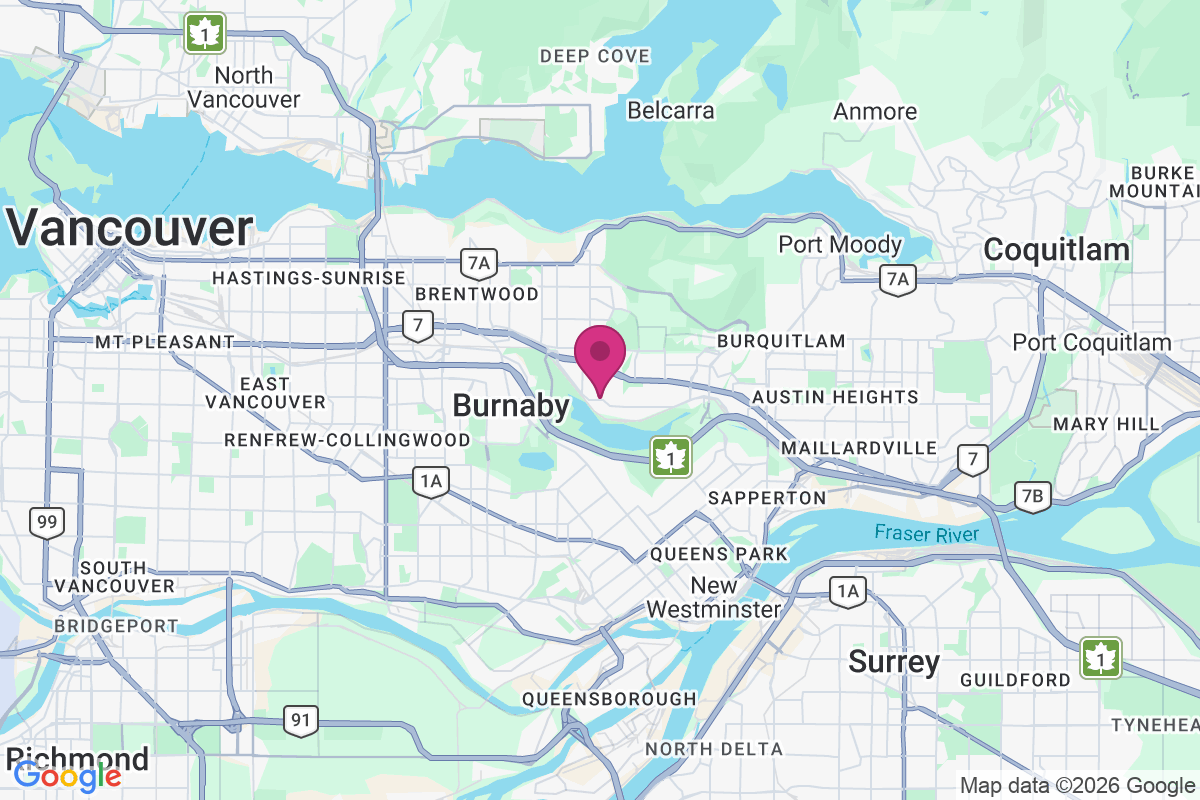 North Burnaby map