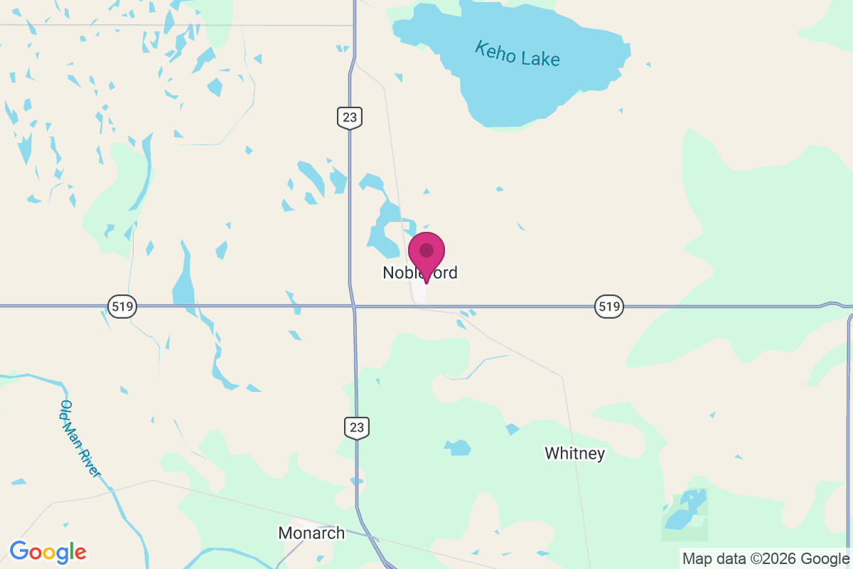 Nobleford map