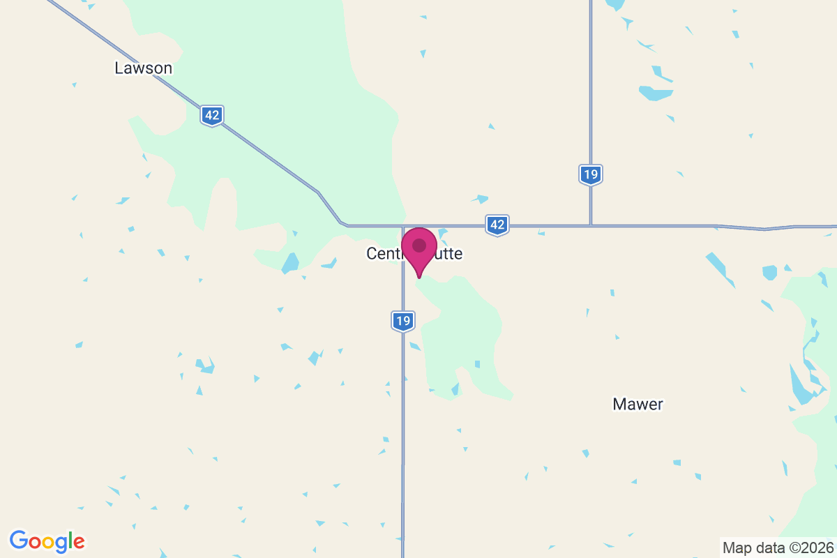 Central Butte map