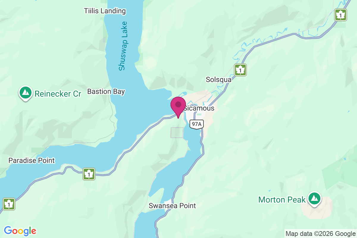 Sicamous map