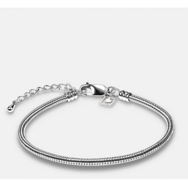 Bracelet: 9" Snake (Sterling Silver .925) - Rhodium Plated