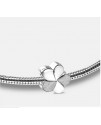 Bead: Bloom - Rhodium Plated Two Tone